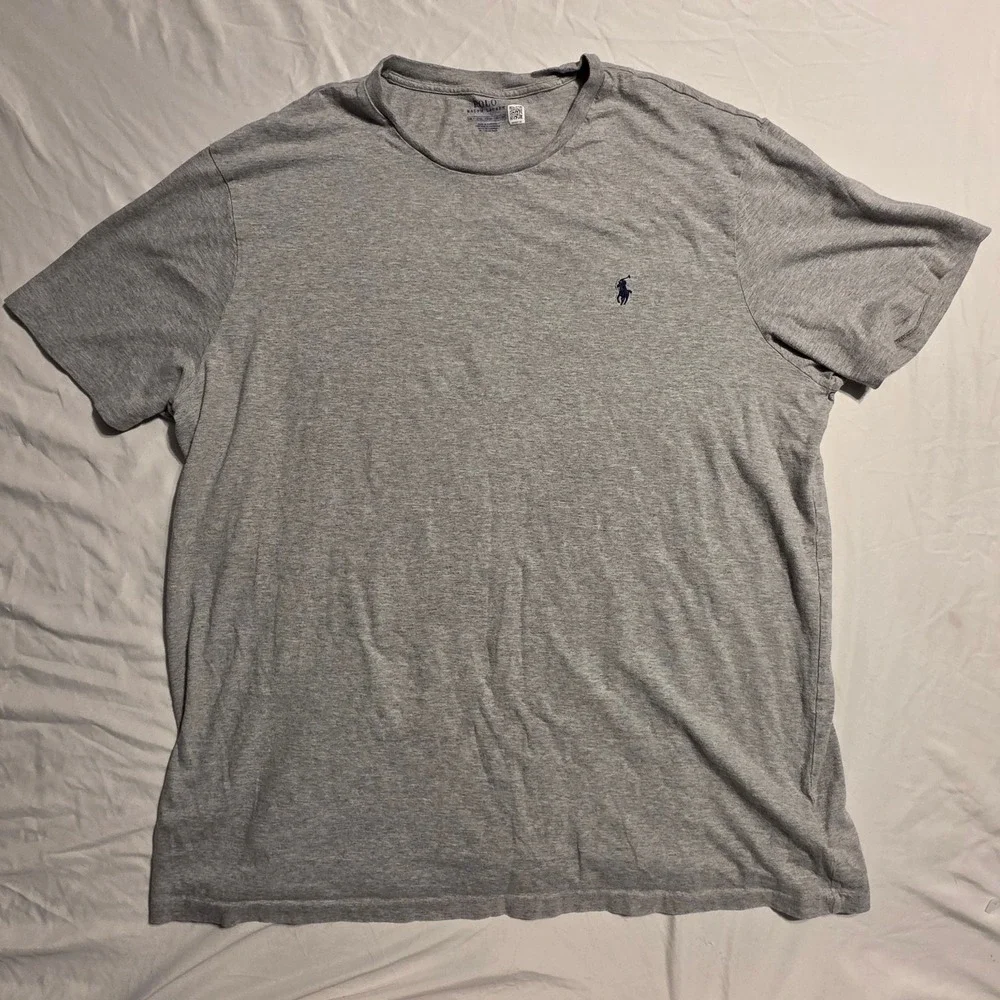 Polo Ralph Lauren Men's 2XLT Gray Classic Fit Crew Neck Pony T Shirt Big Tall